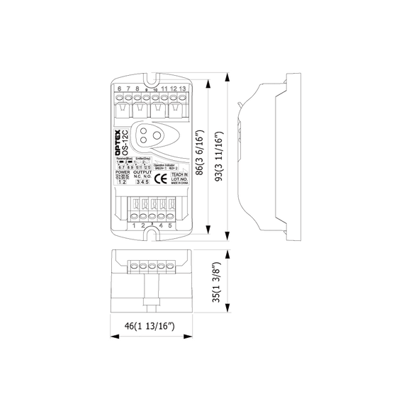 OPT-OS-12C - Optex - Active Infrared Safety Beam Sensor Controller