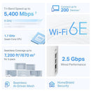 TL-DECOXE75PRO-3P - TP-Link Deco XE75 Pro AXE5400 Tri-Band Mesh Wi-Fi 6E System (3 Pack)