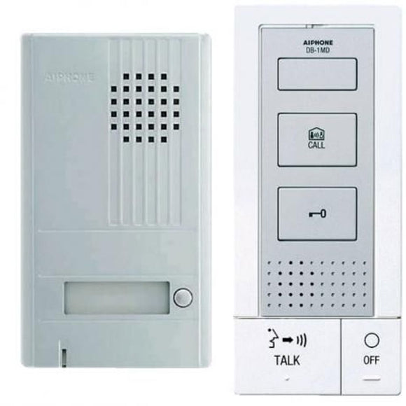 DBS-1AK - Aiphone Kit comprising DB1MD handsfree master station and single call door station (Silver)
