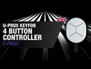 U-Prox Keyfob B4 White - Wireless Remote, three buttons for controlling and one programmable button-3