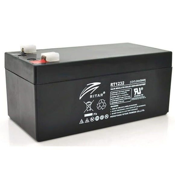 RT1232 - Ritar - 12VDC 3.2Ah Sealed Lead Acid Battery
