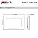 DHI-VTH5221DW - Dahua - IP Intercom Wifi Monitor 7" Display