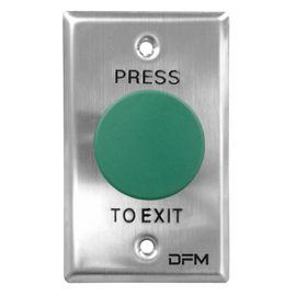 AEL2220 - Stainless steel exit push button with mushroom green push button. NO/NC contacts