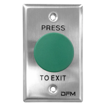 AEL2220 - Stainless steel exit push button with mushroom green push button. NO/NC contacts