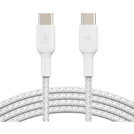 CAB004BT1MWH - Belkin BOOST CHARGE Braided USB-C to USB-C Cable - 1 m USB-C Data Transfer Cable - First End: 1 x USB Type C