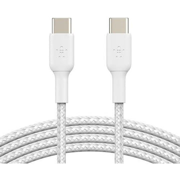 CAB004BT1MWH - Belkin BOOST CHARGE Braided USB-C to USB-C Cable - 1 m USB-C Data Transfer Cable - First End: 1 x USB Type C