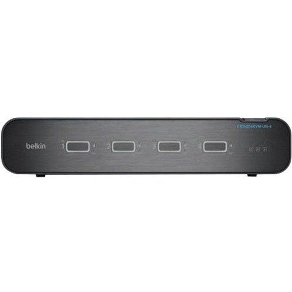 F1DN204KVM-UN-4 - Belkin Universal 2nd Gen Secure KVM Switch, 4-Port Dual Head w/ CAC - 4 Computer(s) - 1 Local User(s)
