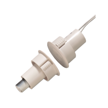 1078W-N - Sentrol Reed Switch, RM, Steel Door, NC, 1" (25.4mm) gap, 1"(25.4mm) Dia, White