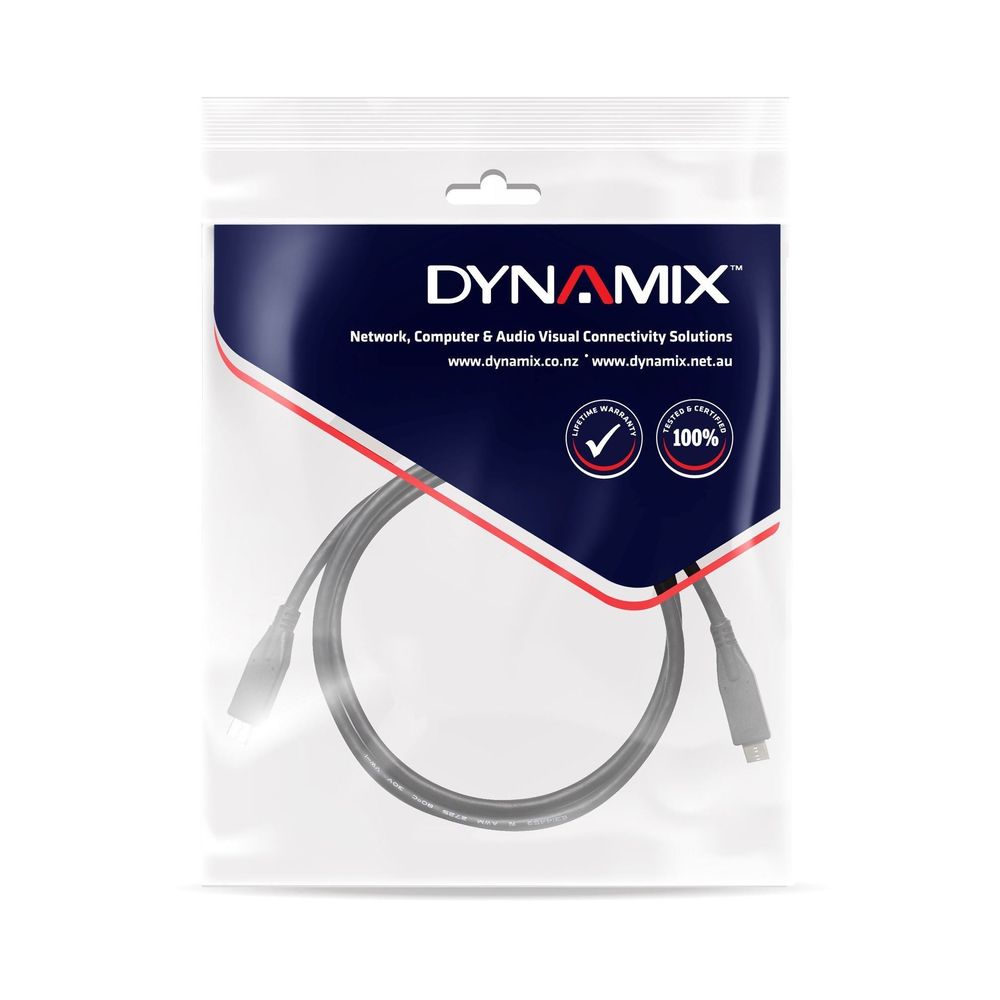 C-U3.1CC-1 - Dynamix 1M, USB 3.1 USB-C Male to USB-C Male Cable 5V/3A. Transfer