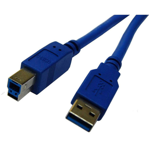 C-U3AB-1 - Dynamix 1m USB 3.0 USB-A Male to USB-B Male Cable. Colour Blue