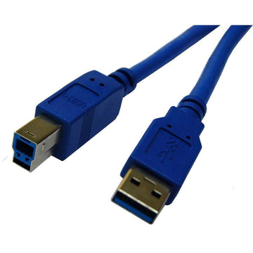 C-U3AB-3 - Dynamix 3m USB 3.0 USB-A Male to USB-B Male Cable. Colour Blue
