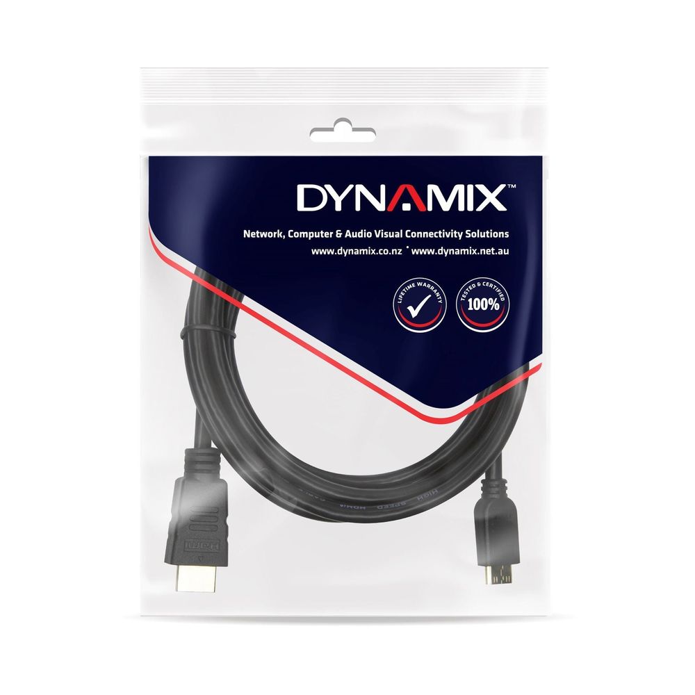 C-HDMI14-HM-5 C-HDMI14-HM-5 Dynamix 5m HDMI to HDMI Mini Cable High-Speed with Ethernet