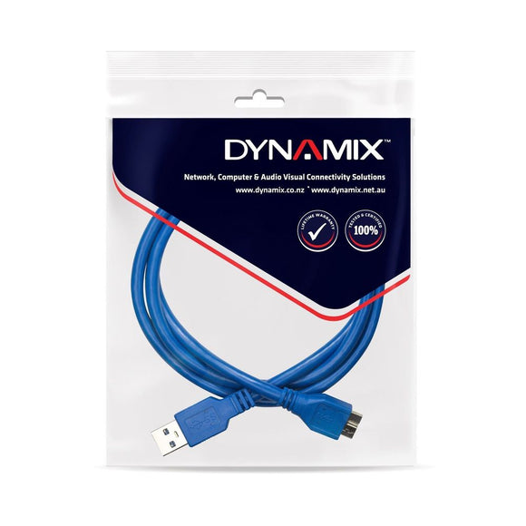 C-U3MICB-2 - Dynamix 2m USB 3.0 Micro-B Male to USB-A Male Connector.
