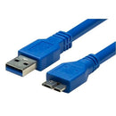 C-U3MICB-2 - Dynamix 2m USB 3.0 Micro-B Male to USB-A Male Connector.