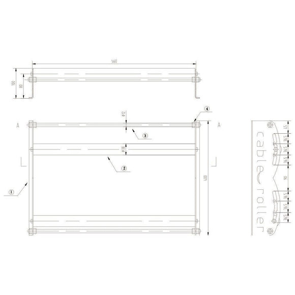 Cable Roller. Diameter: 102mm-600mm Cable Drum, Max load 100Kgs