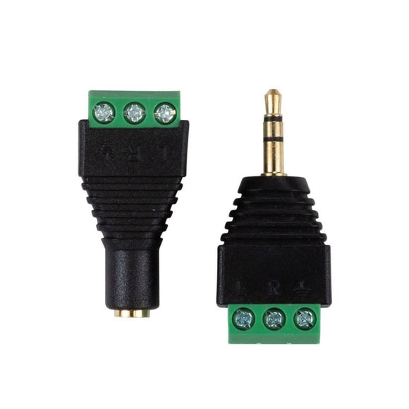 A-ST35T - Dynamix 3.5mm Stereo to Wired Adapter, PAIR (Male and Female).