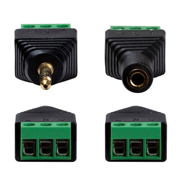 A-ST35T - Dynamix 3.5mm Stereo to Wired Adapter, PAIR (Male and Female).