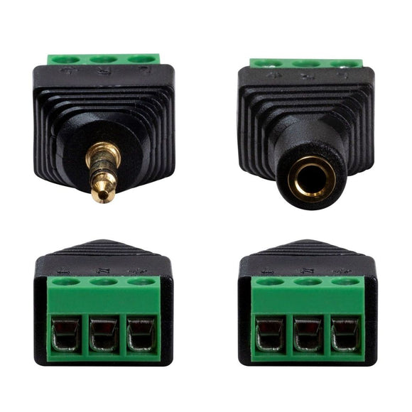 A-ST35T - Dynamix 3.5mm Stereo to Wired Adapter, PAIR (Male and Female).