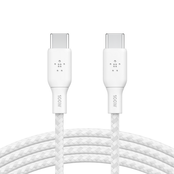 CAB014BT2MWH2PK - Belkin Boost Charge USB-C Data Transfer Cable - 2 m USB-C Data Transfer Cable for USB Device - White - 2 / Pack