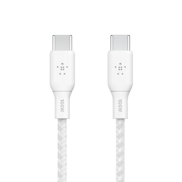 CAB014BT2MWH2PK - Belkin Boost Charge USB-C Data Transfer Cable - 2 m USB-C Data Transfer Cable for USB Device - White - 2 / Pack