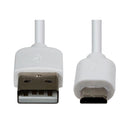 C-U2AMICB-3WH - Dynamix 3m USB 2.0 Micro-B Male to USB-A Male Connectors.