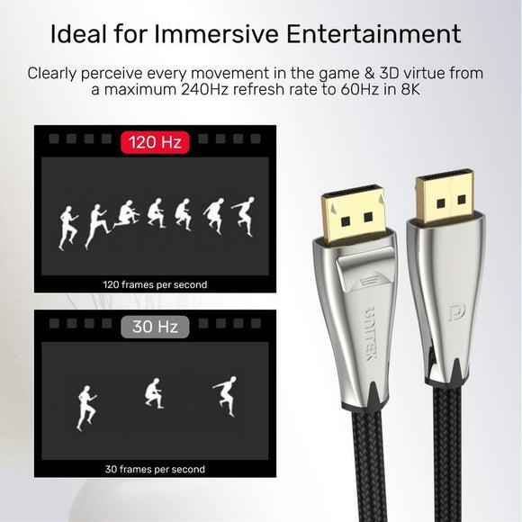 C1609BNI Unitek 3m DisplayPort V1.4 Cable. (FUHD) Supports up to 8K. Max. Res