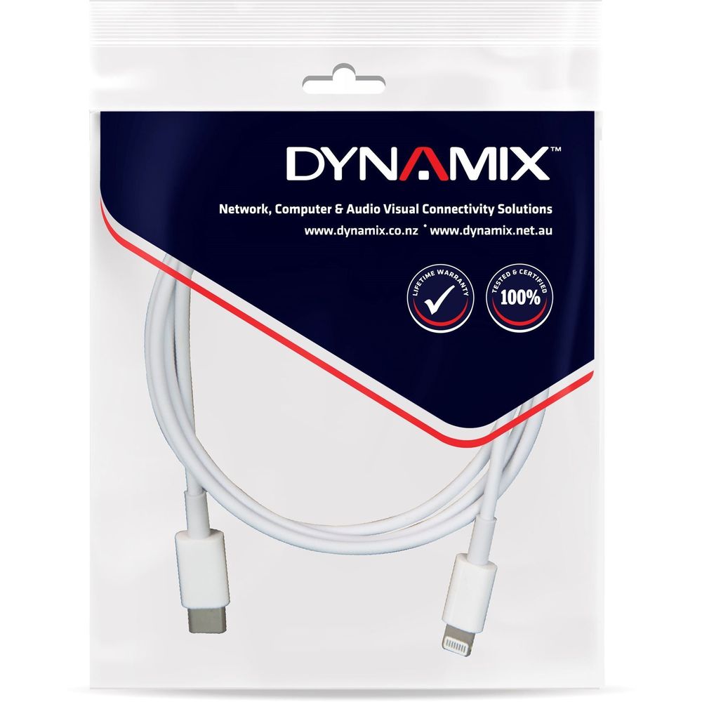 C-IP5C-1 - Dynamix 1m USB-C to Lightning Charge & Sync Cable. For Apple