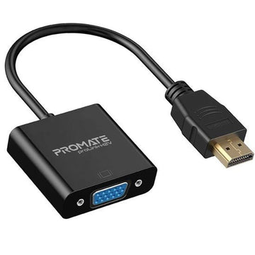 PROLINK-H2V.BLK - Promate HDMI (Male) to VGA (Female) Display Adaptor Kit.