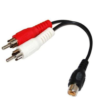 CA-RCAS-05 - Dynamix 0.15m Dual RCA Male to RCA Female Cable
