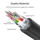 C14086BK - Unitek 0.5m USB 3.1 USB-C Male to USB-C Female Extension Cable.