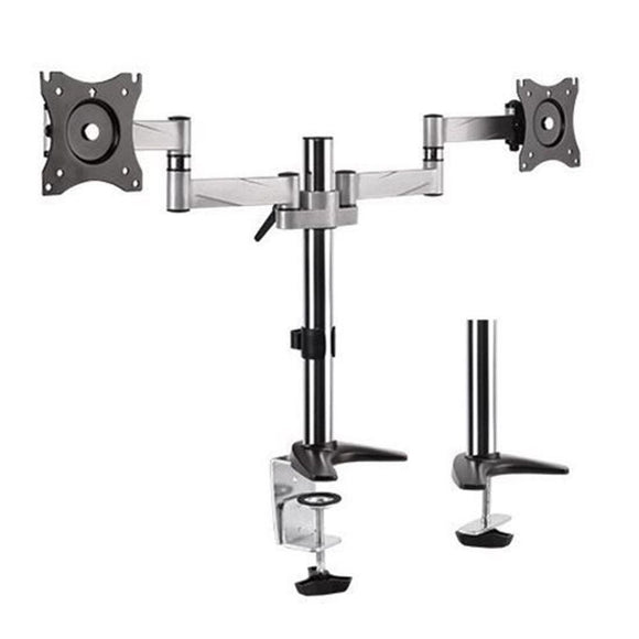 LDT11-C024 - 13"-27" Dual Monitor Desk Mount. Max load 8kg per arm, Extend, Tilt and Swivel