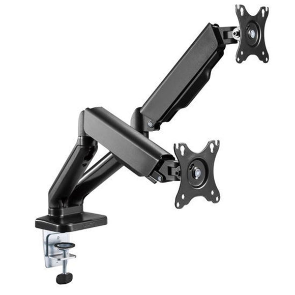 LDT46-C024 - Elegant Dual 17"-32" Counter Balance Monitor Desk Mount. Max Load 6.5Kgs Per Arm