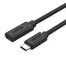 C14086BK - Unitek 0.5m USB 3.1 USB-C Male to USB-C Female Extension Cable.