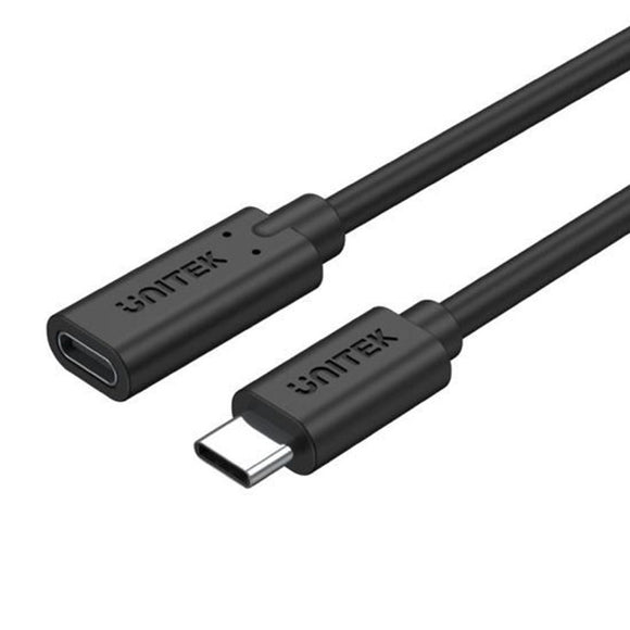 C14086BK - Unitek 0.5m USB 3.1 USB-C Male to USB-C Female Extension Cable.