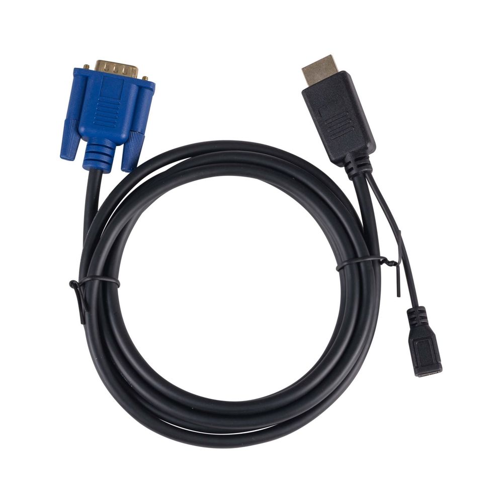 C-HDMIVGA-2M C-HDMIVGA-2M Dynamix 2m HDMI to VGA Cable, Includes Micro USB Female. Optional