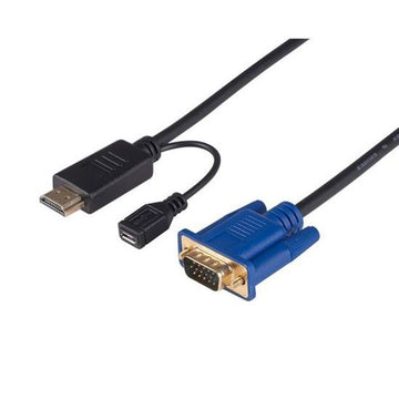 C-HDMIVGA-2M C-HDMIVGA-2M Dynamix 2m HDMI to VGA Cable, Includes Micro USB Female. Optional