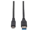 C-U3.1CA-2 - Dynamix 2M, USB 3.1 USB-C Male to USB-A Male Cable. Black Colour.