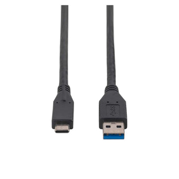 C-U3.1CA-0.2 - Dynamix 0.2M, USB 3.1 USB-C Male to USB-A Male Cable. Black Colour.