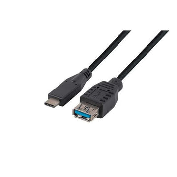 C-U3.1CAF-0.2 - Dynamix 0.2M, USB 3.1 USB-C Male to USB-A Female Cable. Black Colour.
