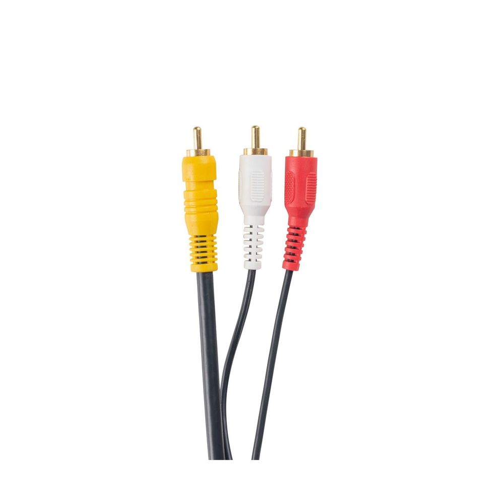 CA-3RCAV-5 - Dynamix 5m RCA Audio Video Cable, 7 to 3 RCA Plugs. Yellow RG59