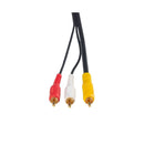 CA-3RCAV-15 - Dynamix 15m RCA Audio Video Cable, 3 to 3 RCA Plugs. Yellow RG59