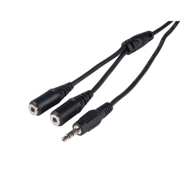 CA-STY-02 - Dynamix 0.2m Stereo Y Cable 3.5mm Plugs