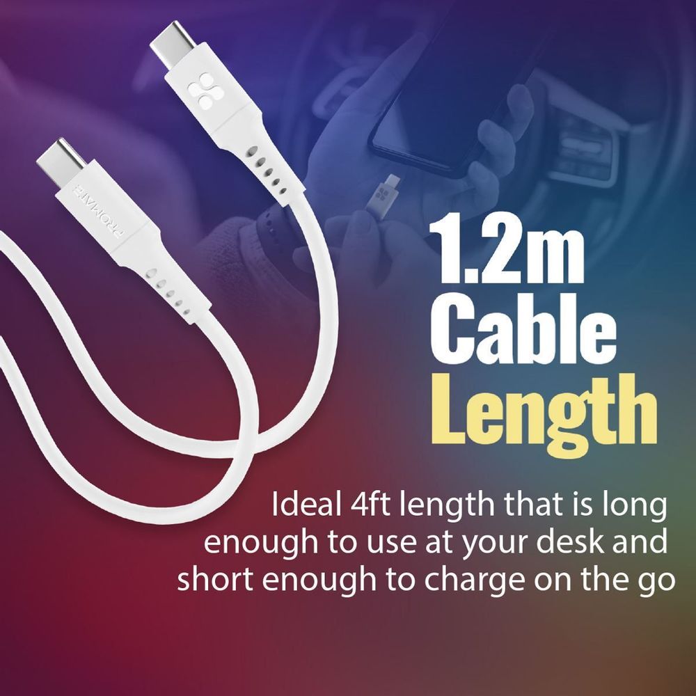 POWERLINK-CC120W - Promate 1.2m USB-C Data and Charging Cable. Data Transfer Rate