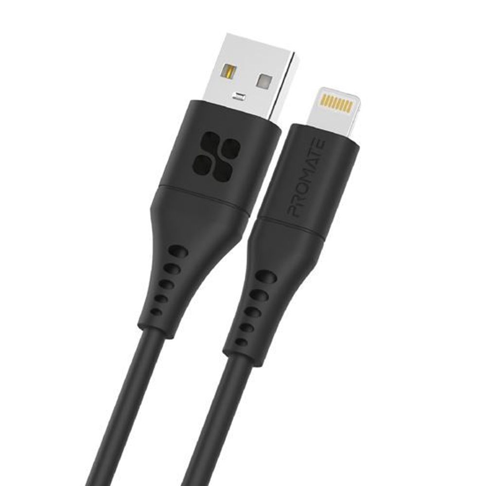 POWERLINK-AI120B - Promate 1.2m USB-A to Lightning Data & Charge Cable. Data Transfer