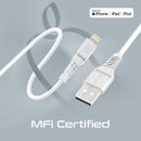 POWERLINECI120WH - Promate 1.2m MFI Certified USB-C to Lightning Data & Charge Cable.