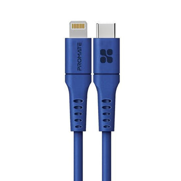 POWERLINK-120.BL - Promate 1.2m 20W PD USB-C to Lightning Charge & Sync Cable.