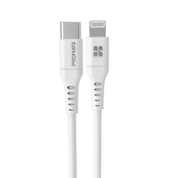 POWERLINK-300.WH - Promate 3m 20W PD USB-C to Lightning Charge & Sync Cable.