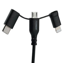 AV1118 JACKSON 1m MFi Certified 3-in-1 Sync & Charge Cable.