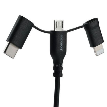 AV1118 JACKSON 1m MFi Certified 3-in-1 Sync & Charge Cable.