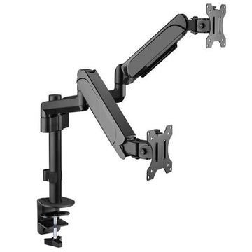 LDT48-C024 - 17"-32" Pole-Mounted Gas Spring Dual Monitor Desk Mount Bracket with Detachable VESA Plate